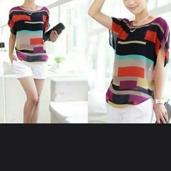 Singwing Tops - SALE Colorful Sheer Top